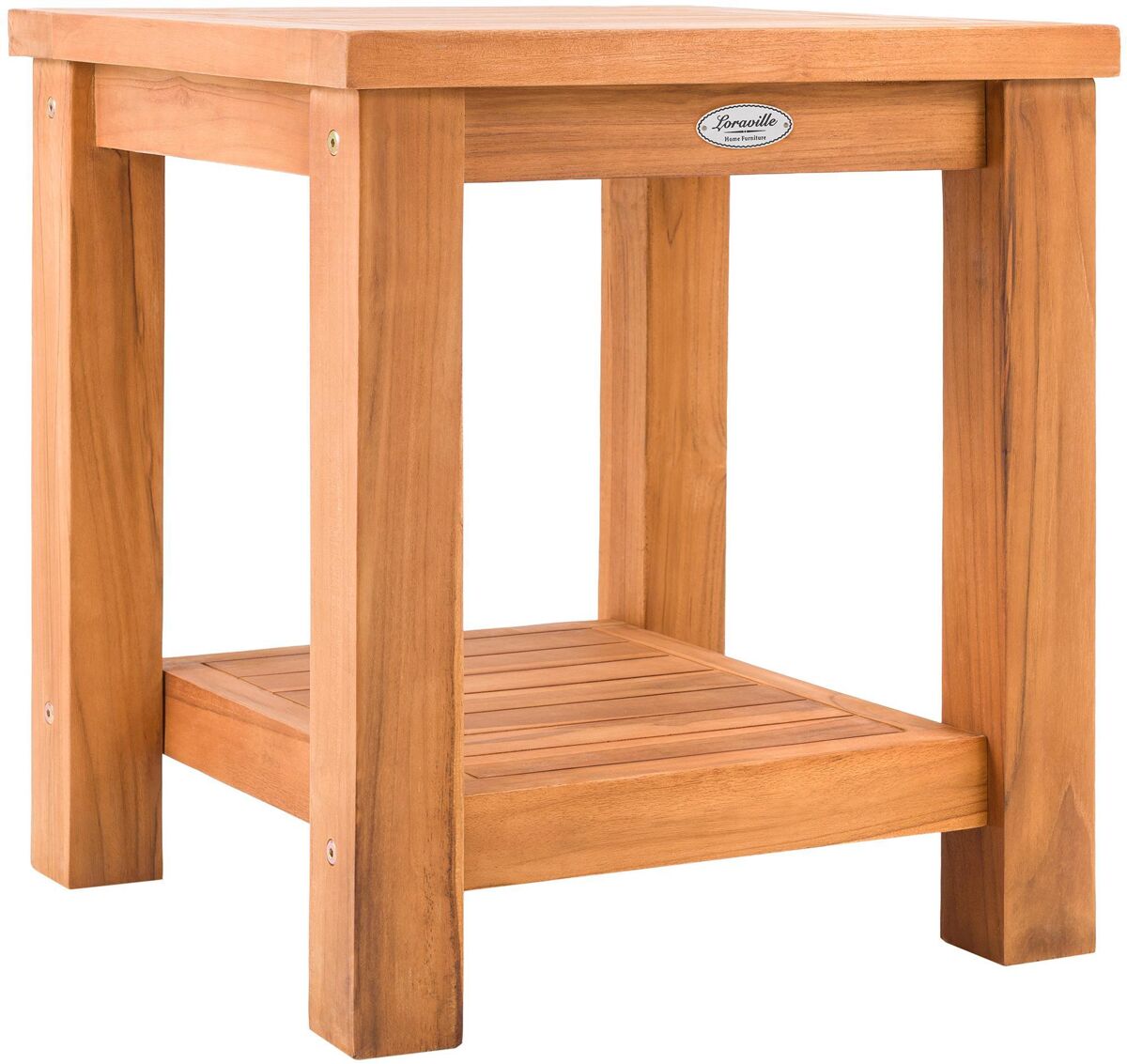 Mesa auxiliar keaton madera teca 45x45x50 cm