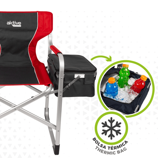 Pack 2 cadeiras de diretor de campismo com mesa e saco térmico Aktive