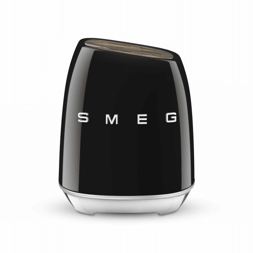 Conjunto de Facas de Cozinha e Suporte Smeg KBSF02BL Preto Aço inoxidável