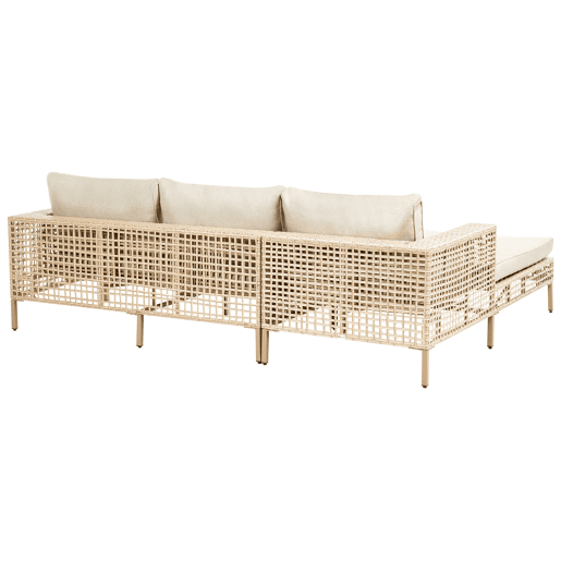 Conjunto de jardim com mesa 4 lugares CALASETTA à direita Creme