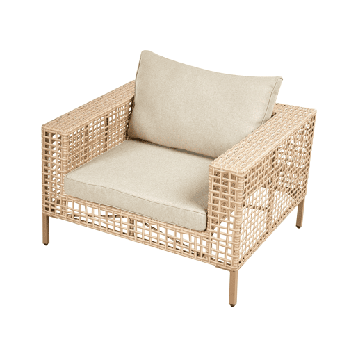 Conjunto de jardim com mesa 4 lugares CALASETTA à direita Creme