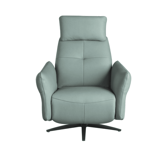 Poltrona de relaxamento giratório em pele verde turquesa Poltrona de relaxamento giratório em pele verde turquesa