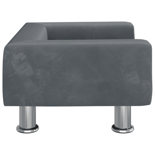 Sofá infantil - Sofá para crianças 50x40x26,5 cm veludo cinzento-escuro