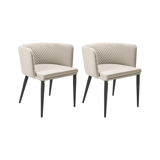 Conjunto de 2 cadeiras de jardim LIMASSON Tecido Creme