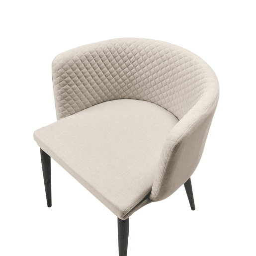 Conjunto de 2 cadeiras de jardim LIMASSON Tecido Creme