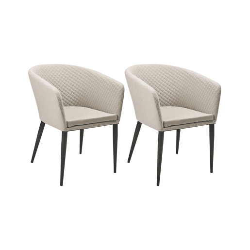 Conjunto de 2 cadeiras de jardim CURGOS Tecido Creme