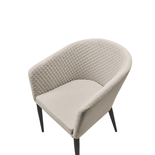 Conjunto de 2 cadeiras de jardim CURGOS Tecido Creme