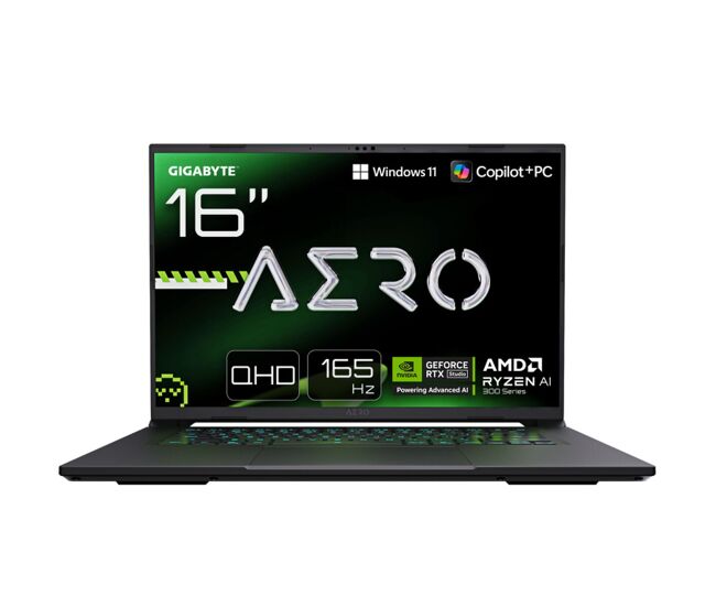 Laptop gigabyte aero x16 16" 16 gb ram 1 tb ssd geforce rtx 5060 qwerty portugués