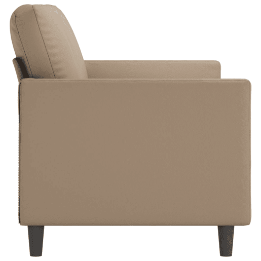 Sofá de 3 lugares - Sofá fixo 180 cm couro artificial cor cappuccino Sofá de 3 lugares - Sofá fixo 180 cm couro artificial cor cappuccino