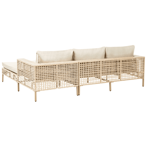 Conjunto de jardim com mesa 4 lugares CALASETTA à esquerda Creme Conjunto de jardim com mesa 4 lugares CALASETTA à esquerda Creme