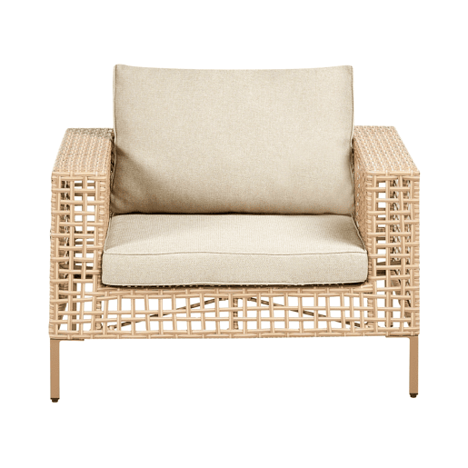 Conjunto de jardim com mesa 4 lugares CALASETTA à esquerda Creme Conjunto de jardim com mesa 4 lugares CALASETTA à esquerda Creme