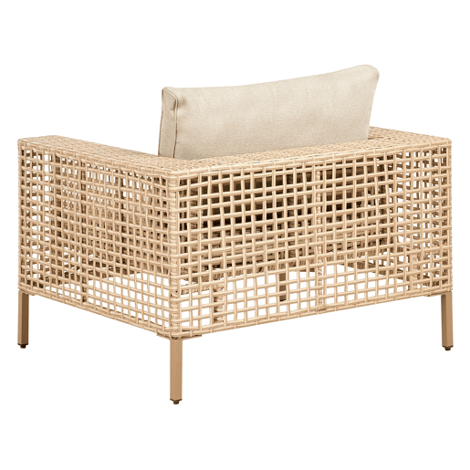 Conjunto de jardim com mesa 4 lugares CALASETTA à esquerda Creme Conjunto de jardim com mesa 4 lugares CALASETTA à esquerda Creme