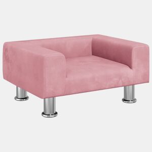 Sofá infantil - Sofá para crianças 50x40x26,5 cm veludo rosa