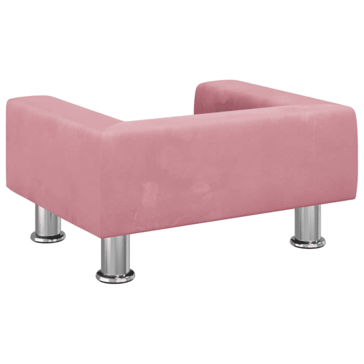 Sofá infantil - Sofá para crianças 50x40x26,5 cm veludo rosa