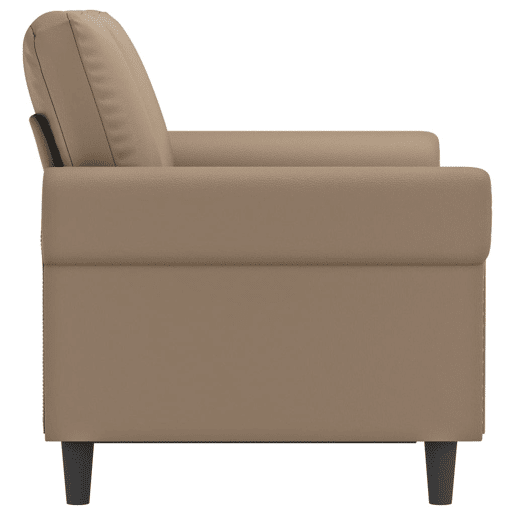 Sofá de 2 lugares - Sofá fixo 120 cm couro artificial cor cappuccino Sofá de 2 lugares - Sofá fixo 120 cm couro artificial cor cappuccino