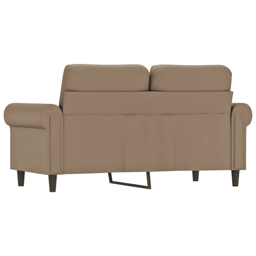 Sofá de 2 lugares - Sofá fixo 120 cm couro artificial cor cappuccino Sofá de 2 lugares - Sofá fixo 120 cm couro artificial cor cappuccino