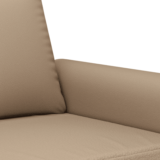 Sofá de 2 lugares - Sofá fixo 120 cm couro artificial cor cappuccino Sofá de 2 lugares - Sofá fixo 120 cm couro artificial cor cappuccino