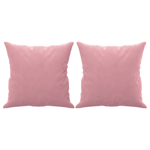 Sofá 2 lug. - Sofá fixo c almofadas decorativas 120 cm veludo rosa Sofá 2 lug. - Sofá fixo c almofadas decorativas 120 cm veludo rosa