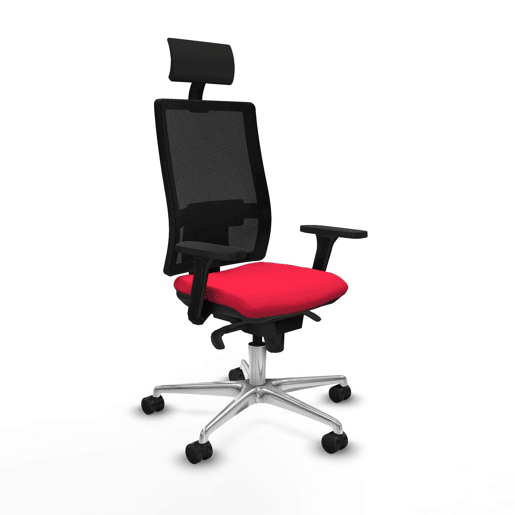 Cadeira de escritório com apoio para a cabeça Piqueras y Crespo 3D086N1 Vermelho
