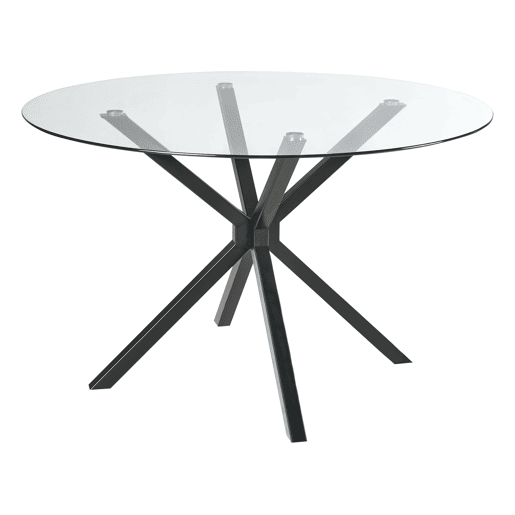 Mesa de jantar MESTON Preto 120 cm 120 cm Vidro de segurança (temperado)