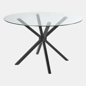 Mesa de jantar MESTON Preto 120 cm 120 cm Vidro de segurança (temperado)