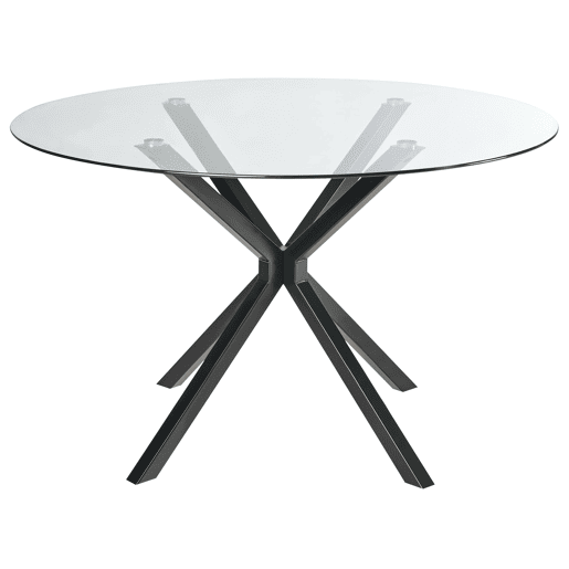 Mesa de jantar MESTON Preto 120 cm 120 cm Vidro de segurança (temperado)