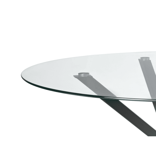Mesa de jantar MESTON Preto 120 cm 120 cm Vidro de segurança (temperado)