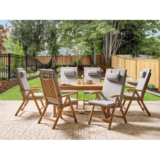 Conjunto de 6 almofadas de encosto JAVAAMANTEA PREMIUM 50 x 70 cm Cinzento claro
