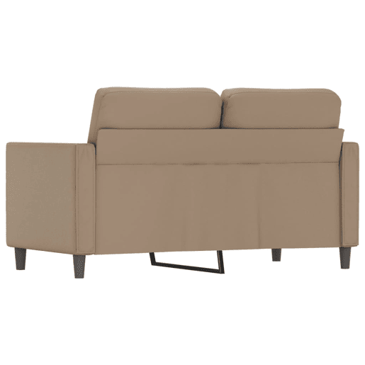 Sofá de 2 lugares - Sofá fixo 120 cm couro artificial cor cappuccino