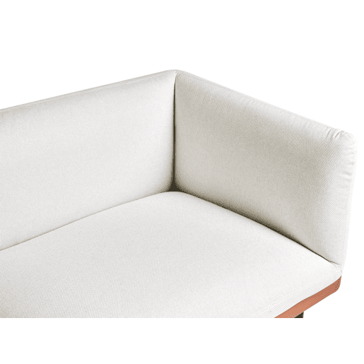 Sofá VORGOD Tecido Branco creme 3 lugares Sofá VORGOD Tecido Branco creme 3 lugares