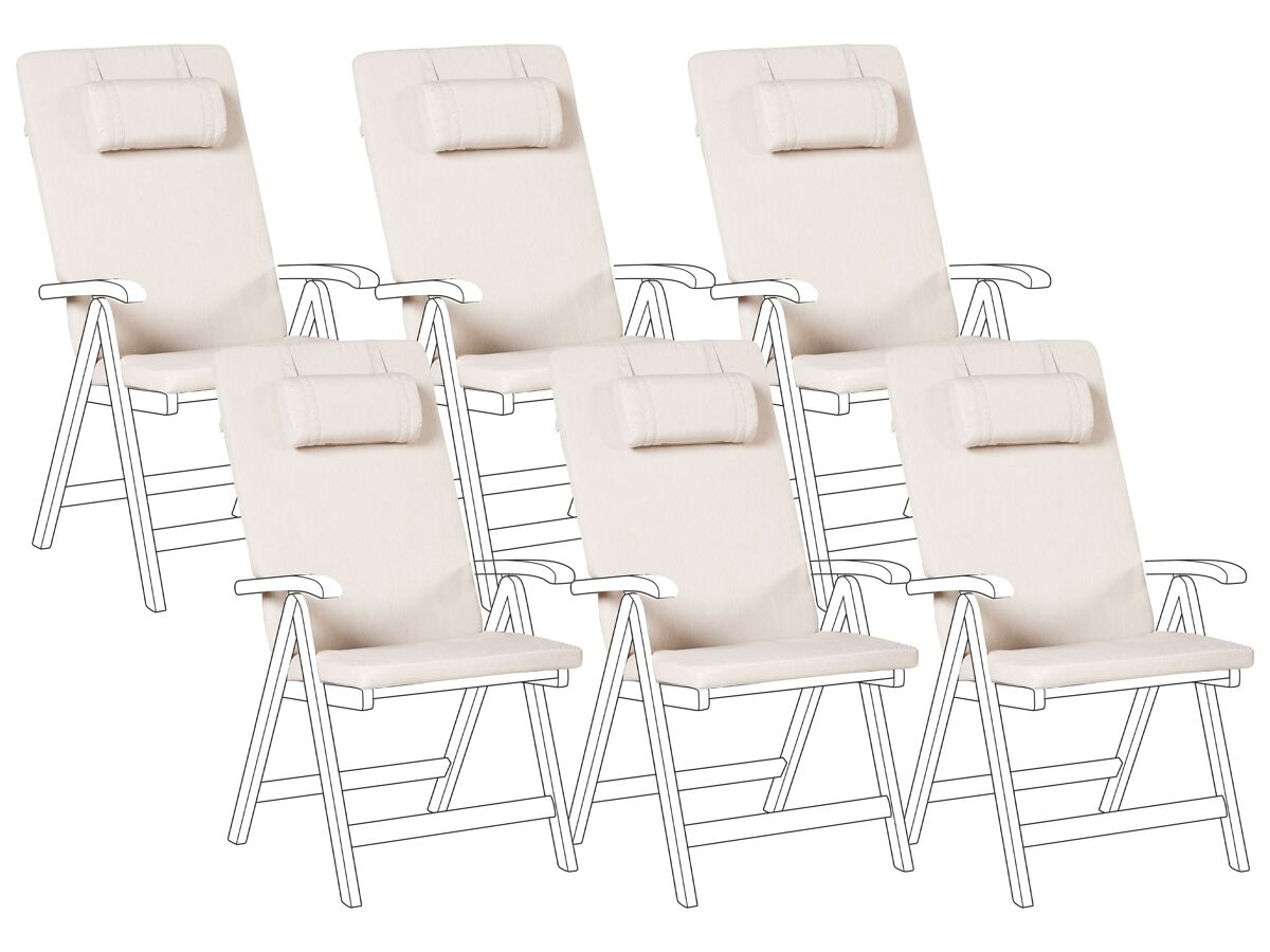 Beliani Cojín de asiento JAVA/AMANTEA PREMIUM 50x45 Beige
