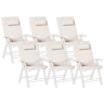Conjunto de 6 almofadas de encosto JAVAAMANTEA PREMIUM 50 x 70 cm Creme claro