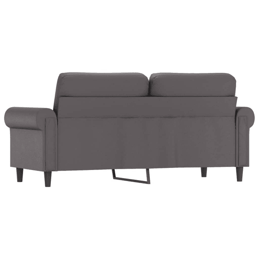 Sofá de 2 lugares - Sofá fixo 140 cm couro artificial cinza Sofá de 2 lugares - Sofá fixo 140 cm couro artificial cinza