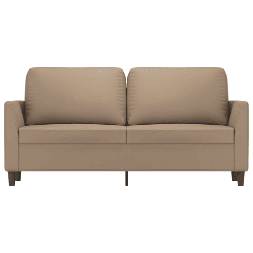 Sofá de 2 lugares - Sofá fixo 140 cm couro artificial cor cappuccino Sofá de 2 lugares - Sofá fixo 140 cm couro artificial cor cappuccino