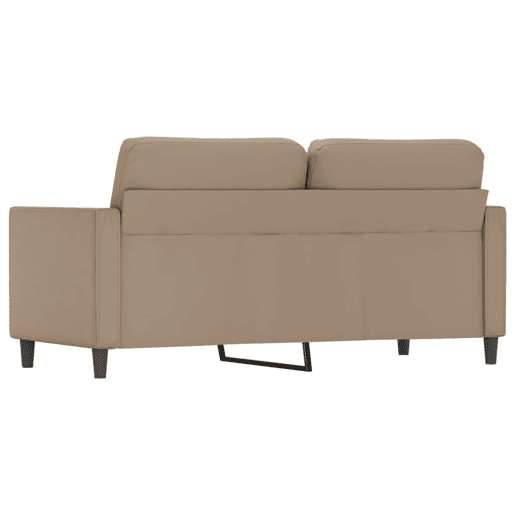 Sofá de 2 lugares - Sofá fixo 140 cm couro artificial cor cappuccino Sofá de 2 lugares - Sofá fixo 140 cm couro artificial cor cappuccino
