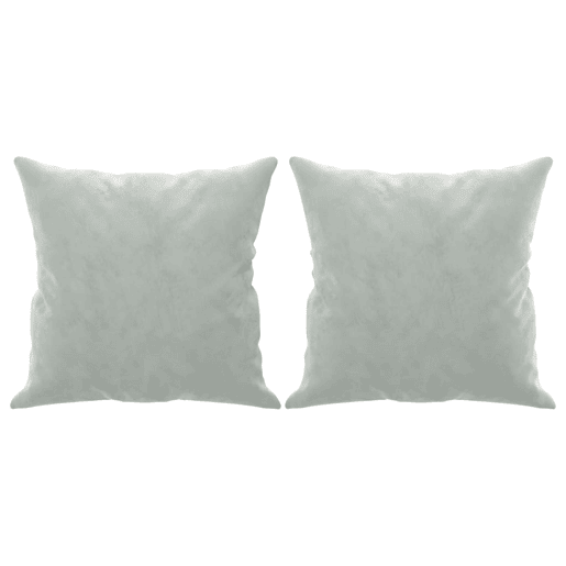 Sofá 2 lugares - Sofá fixo + almofadas decorativas 140cm veludo cinza-claro Sofá 2 lugares - Sofá fixo + almofadas decorativas 140cm veludo cinza-claro