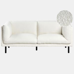Sofá VORGOD Bouclé Branco creme 2 lugares