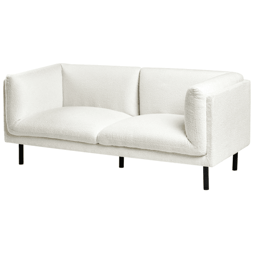Sofá VORGOD Bouclé Branco creme 2 lugares Sofá VORGOD Bouclé Branco creme 2 lugares