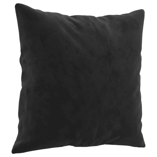 Sofá 2 lugares - Sofá fixo c almofadas decorativas 120 cm veludo preto Sofá 2 lugares - Sofá fixo c almofadas decorativas 120 cm veludo preto