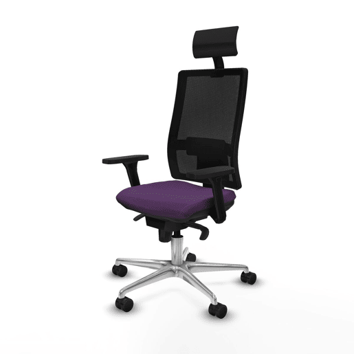 Cadeira de escritório com apoio para a cabeça Piqueras y Crespo 3D086N1 Roxo