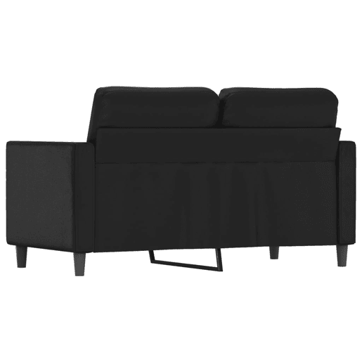 Sofá de 2 lugares - Sofá fixo 120 cm couro artificial preto