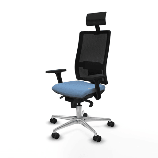 Cadeira de escritório com apoio para a cabeça Piqueras y Crespo 3D086N1 Azul celeste