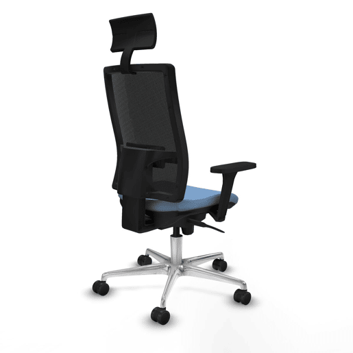 Cadeira de escritório com apoio para a cabeça Piqueras y Crespo 3D086N1 Azul celeste