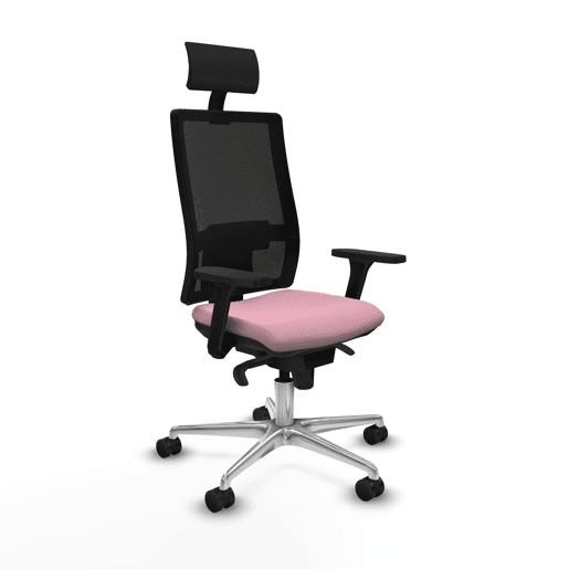 Cadeira de escritório com apoio para a cabeça Piqueras y Crespo 3D086N1 Cor de Rosa