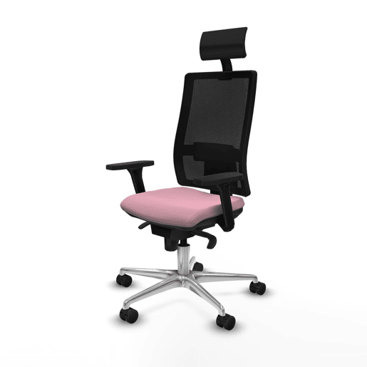 Cadeira de escritório com apoio para a cabeça Piqueras y Crespo 3D086N1 Cor de Rosa