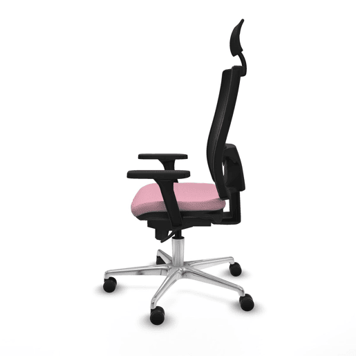 Cadeira de escritório com apoio para a cabeça Piqueras y Crespo 3D086N1 Cor de Rosa
