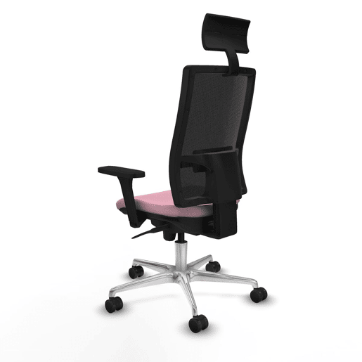 Cadeira de escritório com apoio para a cabeça Piqueras y Crespo 3D086N1 Cor de Rosa