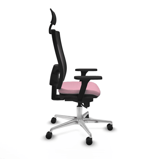Cadeira de escritório com apoio para a cabeça Piqueras y Crespo 3D086N1 Cor de Rosa