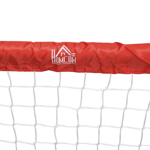 HOMCOM Conjunto de 2 balizas de futebol dobráveis u200Bu200Bcom rede Tetrolon para a prática de futebol 90x36x 60cm vermelho