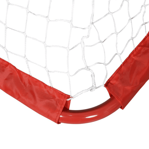 HOMCOM Conjunto de 2 balizas de futebol dobráveis u200Bu200Bcom rede Tetrolon para a prática de futebol 90x36x 60cm vermelho